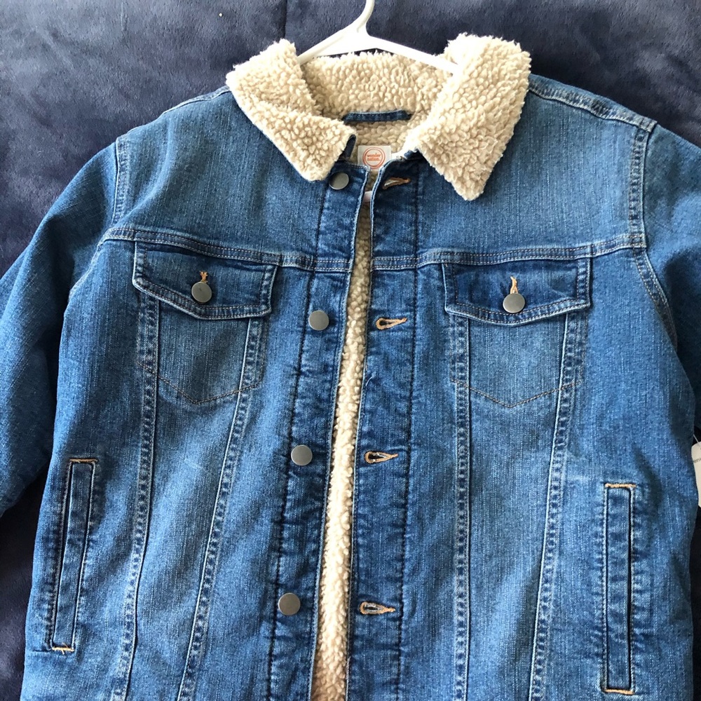 Boys XL Sherpa lined jean jacket